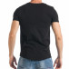 Мъжка черна тениска с гумиран надпис SAW tsf290318-31 3