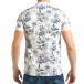 Мъжка бяла тениска с флорална щампа tsf020218-54 3