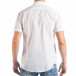 Бяла мъжка риза с къс ръкав и кръпки с различни десени it050618-3 3