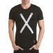 Мъжка черна тениска с 2 кръстосани ципа il170216-59 2