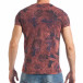 Мъжка флорална тениска с избелял ефект в червено tsf290318-23 3