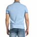Мъжка светлосиня тениска с яка меланж it150521-13 4