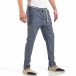 Мъжки сини леки панталони с колан шнур it260318-108 3