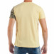 Жълта мъжка тениска с палмови листа tsf250518-26 3