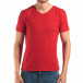 Мъжка червена тениска изчистен модел it150616-30 2