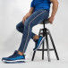 Cropped мъжки сини дънки с кантове Slim fit it041019-26 2