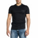 Мъжка черна тениска с декорирано бие tr150521-7 3