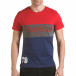 Мъжка червена тениска със синя долна част il170216-13 2