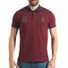 Мъжка тъмно червена тениска с емблеми tsf020218-58 2