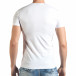 Сиво-бяла мъжка тениска с принт и черни камъни il140416-6 3
