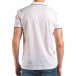 Мъжка бяла тениска с яка с червен и син кант it150616-31 3