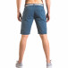 Мъжки син къс панталон с текстилен колан ca050416-65 3