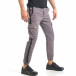 Мъжки сив карго панталон с ленти отстрани it290118-12 4