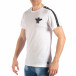 Мъжка бяла тениска с апликация и капси it260318-187 3