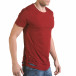 Мъжка червена тениска с декоративни скъсвания il170216-61 4