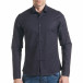 Мъжка тъмно синя риза с контрастен принт tsf070217-10 2