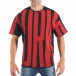 Мъжка червено-черна тениска със свободна кройка tsf250518-5 2