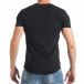Мъжка черна тениска с принт Selected tsf290318-45 3