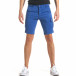 Мъжки сини къси панталони с джобове на крачолите it140317-173 2