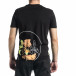 Мъжка черна тениска с колоритен принт tr270221-37 3