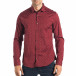 Мъжка червена риза с принт на малки триъгълничета tsf270917-5 2