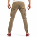 Мъжки каки карго панталони с ластични маншети it260318-104 4