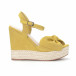 Дамски жълти сандали на платформа it230418-39 2