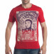 Мъжка червена тениска с принт Muhammad Ali it050617-42 2
