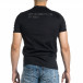 Мъжка черна тениска с декорирано бие tr150521-7 4
