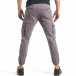 Мъжки сив карго панталон с ленти отстрани it290118-12 3