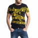 Мъжка тениска Caution в черно и жълто tr010221-11 2