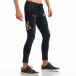 Мъжки Skinny fit дънки в черно с апликации tsf180618-1 4