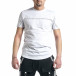 Мъжка бяла тениска с декоративен шев tr270221-40 2