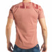 Мъжка розова тениска с щампован надпис tsf020218-9 3