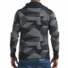 Мъжки сиво-черен пуловер с голяма яка и ципове 021216-1 3