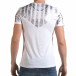 Мъжка бяла тениска със сребрист принт il170216-50 3