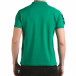 Мъжка зелена тениска с яка с релефен надпис Super FRK il170216-26 3