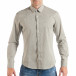 Мъжка бежова риза с дребен класически десен it050618-12 2