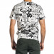 Мъжка черно-бяла тениска с комикси it200421-9 4