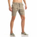 Мъжки бежови къси панталони с леко смъкнато дъно it140317-133 4