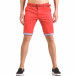 Мъжки червен къс панталон с плетен колан ca050416-55 2