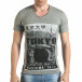 Мъжка сива тениска с голямо кръгло деколте tsf060416-5 2