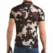 Мъжка тениска с яка бежово-лилав камуфлаж il120216-21 3