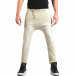 Мъжки бежов панталон със смъкнато дъно и копчета it211015-15 2