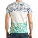 Бяла тениска със син и зелен принт il140416-60 3