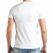 Бяла мъжка тениска с принт кецове tsf140416-71 3