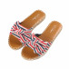 Дамски трицветни чехли с панделка it010618-20 3
