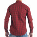 Мъжка карирана риза в червено с тик-так копчета it050618-5 4