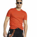 Мъжка червена тениска с гумиран принт tr150521-6 2