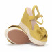 Дамски жълти сандали на платформа it230418-39 4